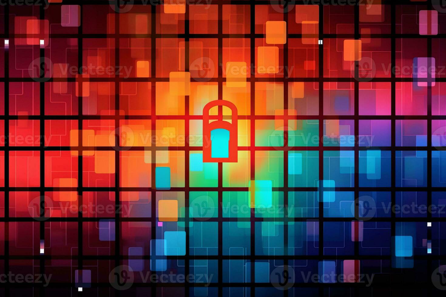 Modern Tech Encrypted Data Theme Background generative AI photo