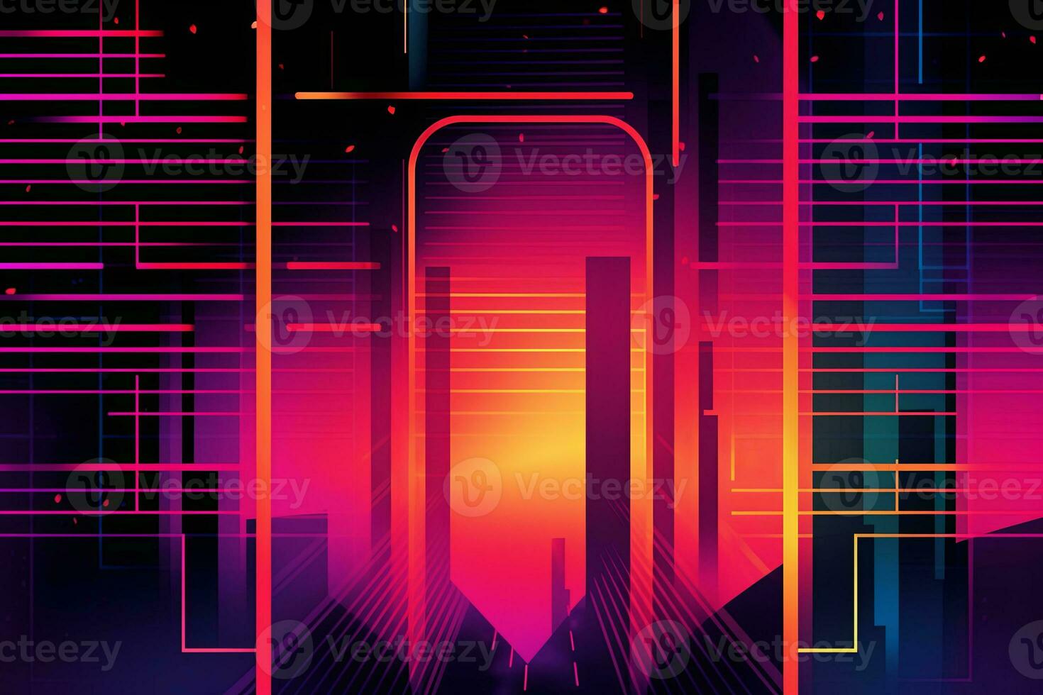 Modern Tech Encrypted Data Theme Background generative AI photo