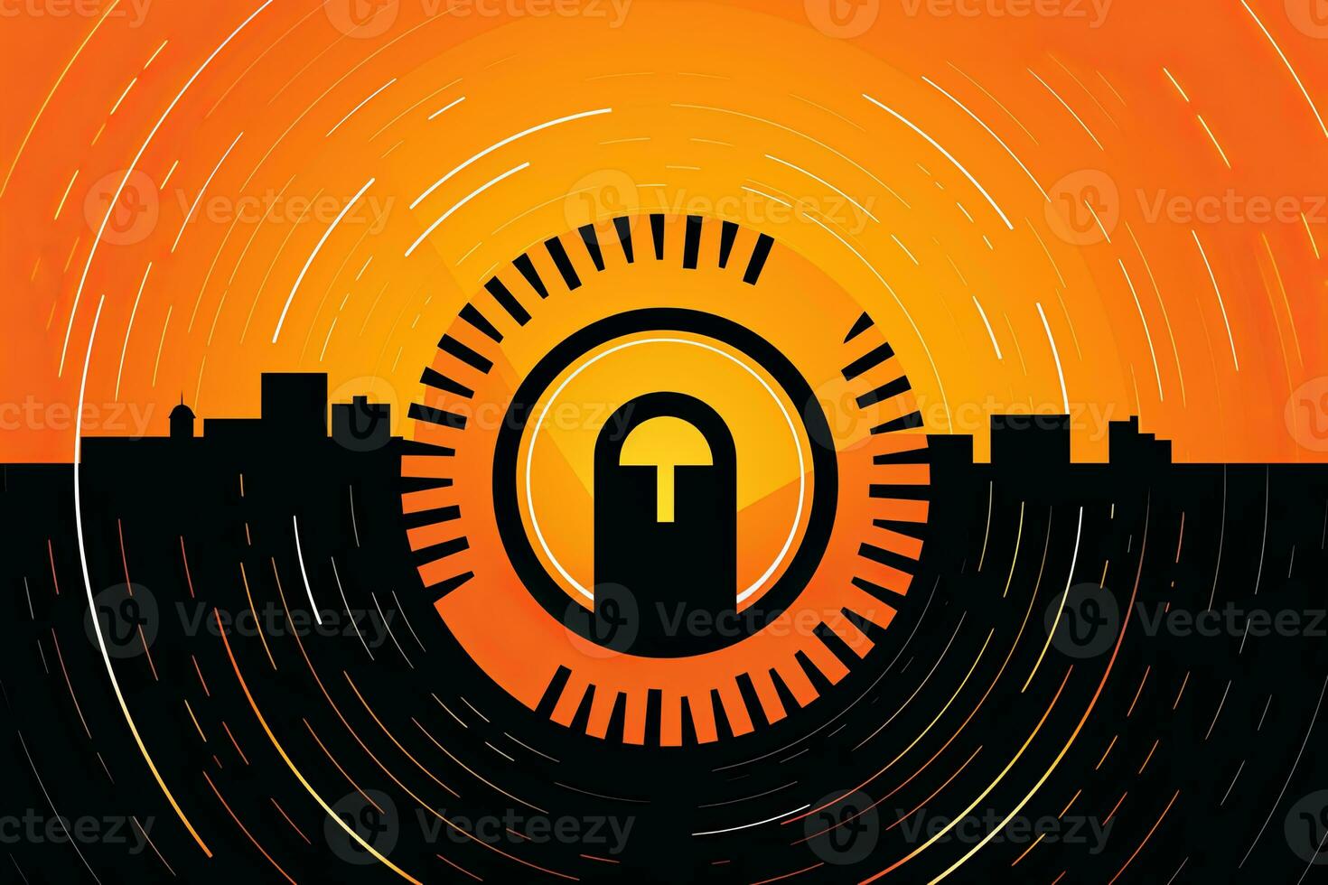 Modern Tech Encrypted Data Theme Background generative AI photo