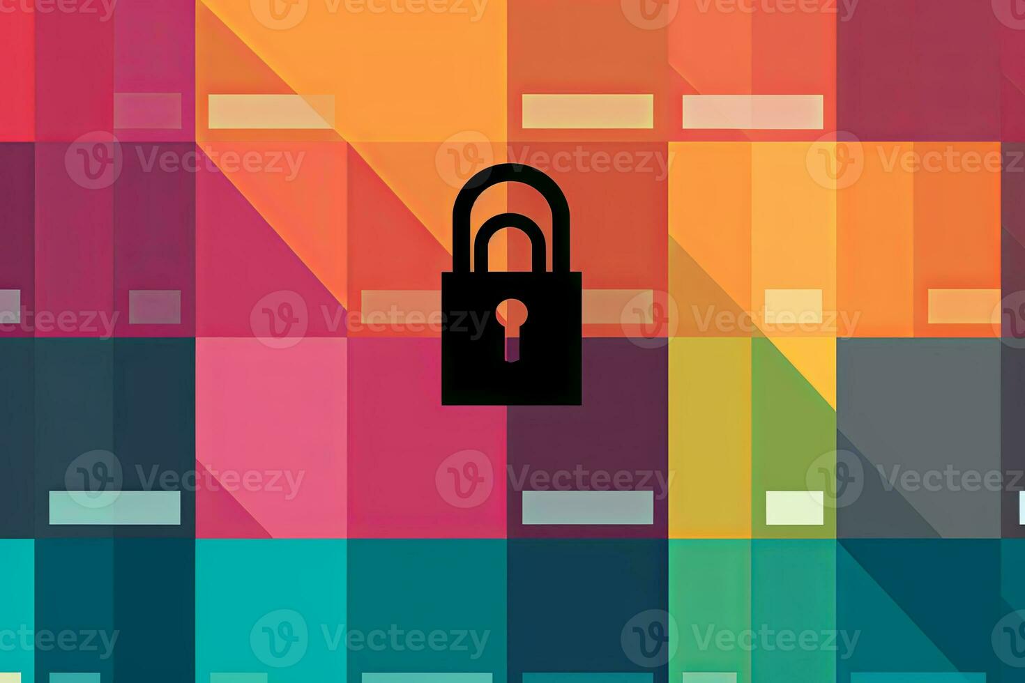 Modern Tech Encrypted Data Theme Background generative AI photo