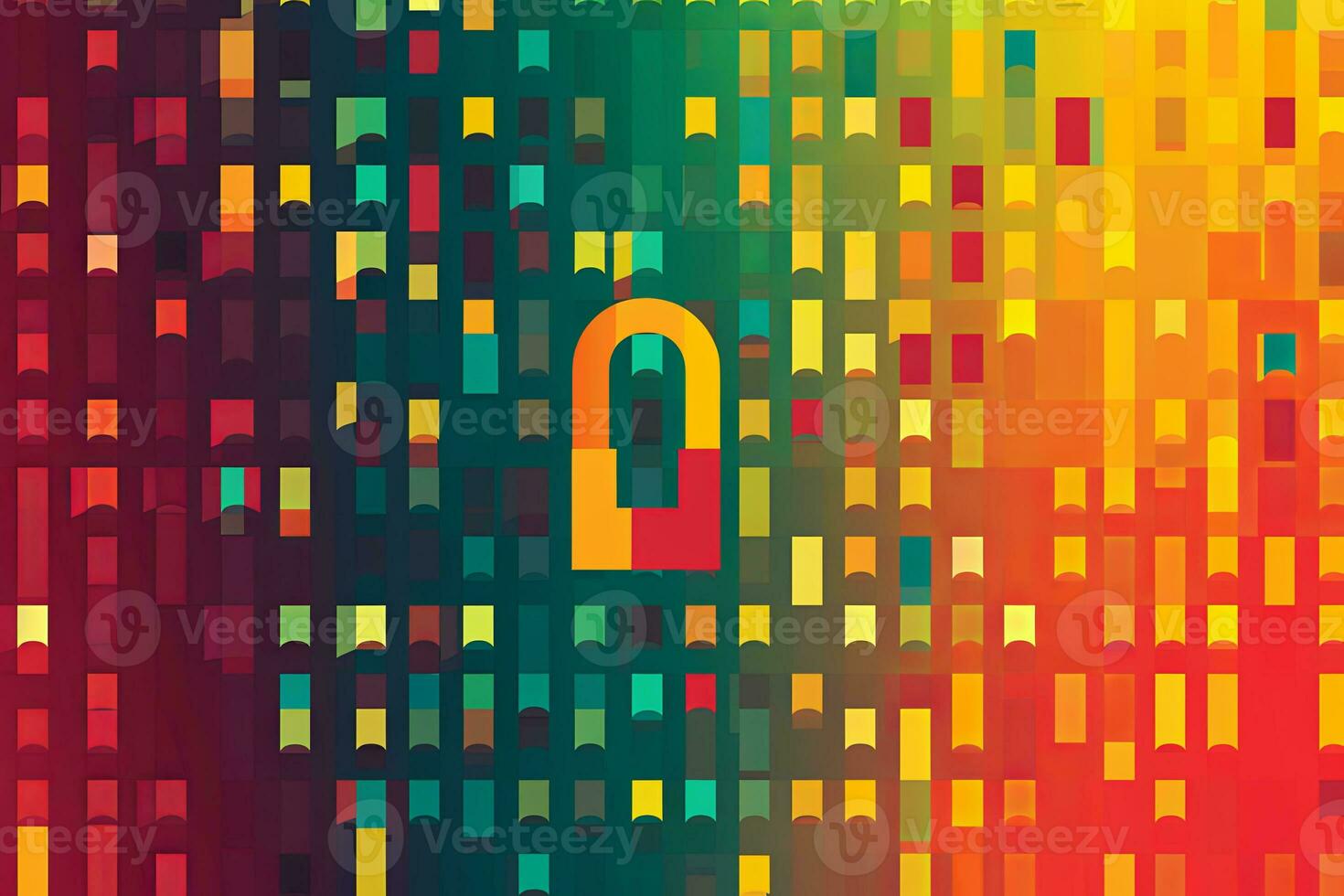 Modern Tech Encrypted Data Theme Background generative AI photo