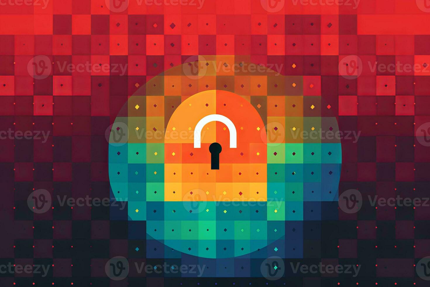 Modern Tech Encrypted Data Theme Background generative AI photo