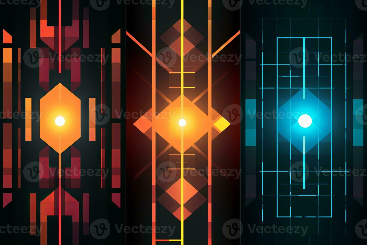 Modern Tech Encrypted Data Theme Background generative AI photo