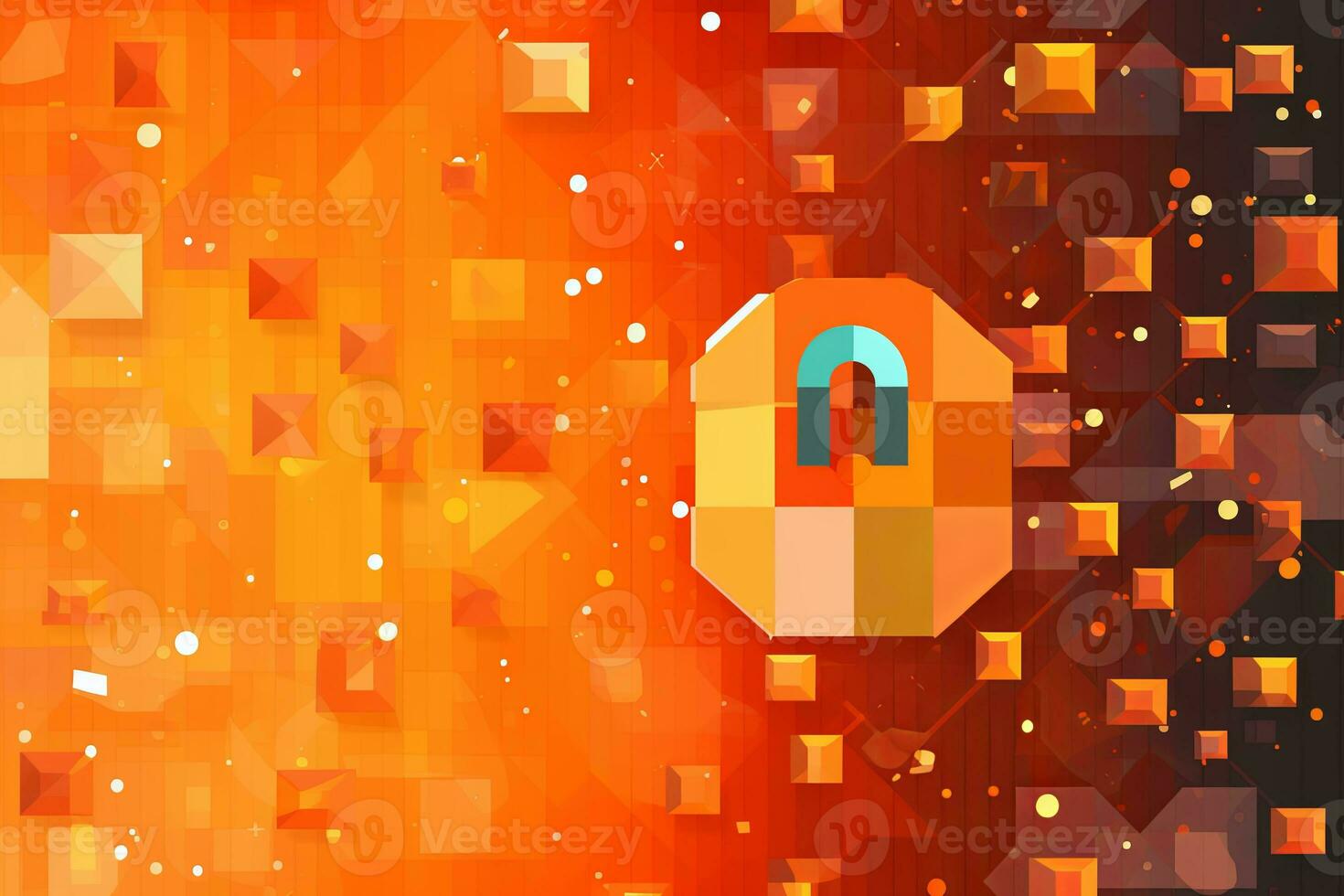 Modern Tech Encrypted Data Theme Background generative AI photo