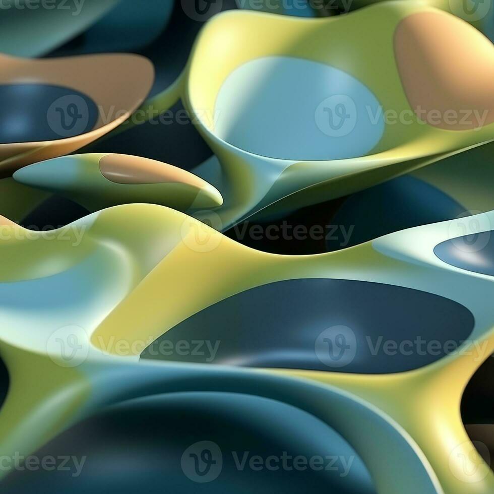 Organic Shapes 3D Abstract Background generative AI photo
