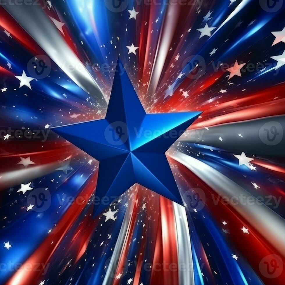 Patriotic American Flag Abstract Background generative AI photo