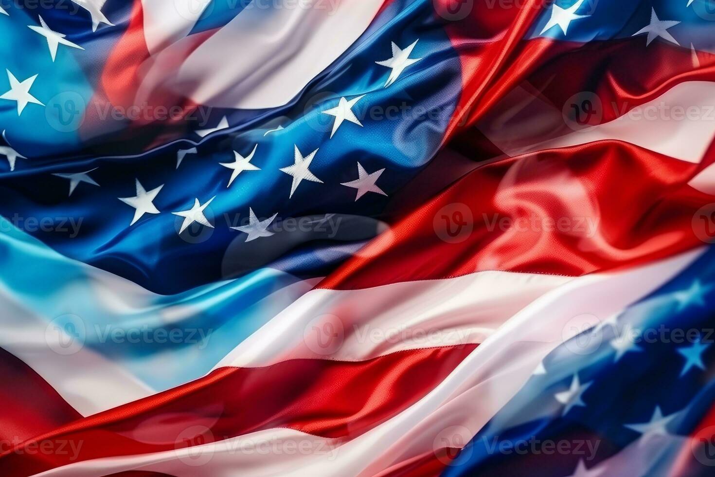 Patriotic American Flag Abstract Background generative AI photo