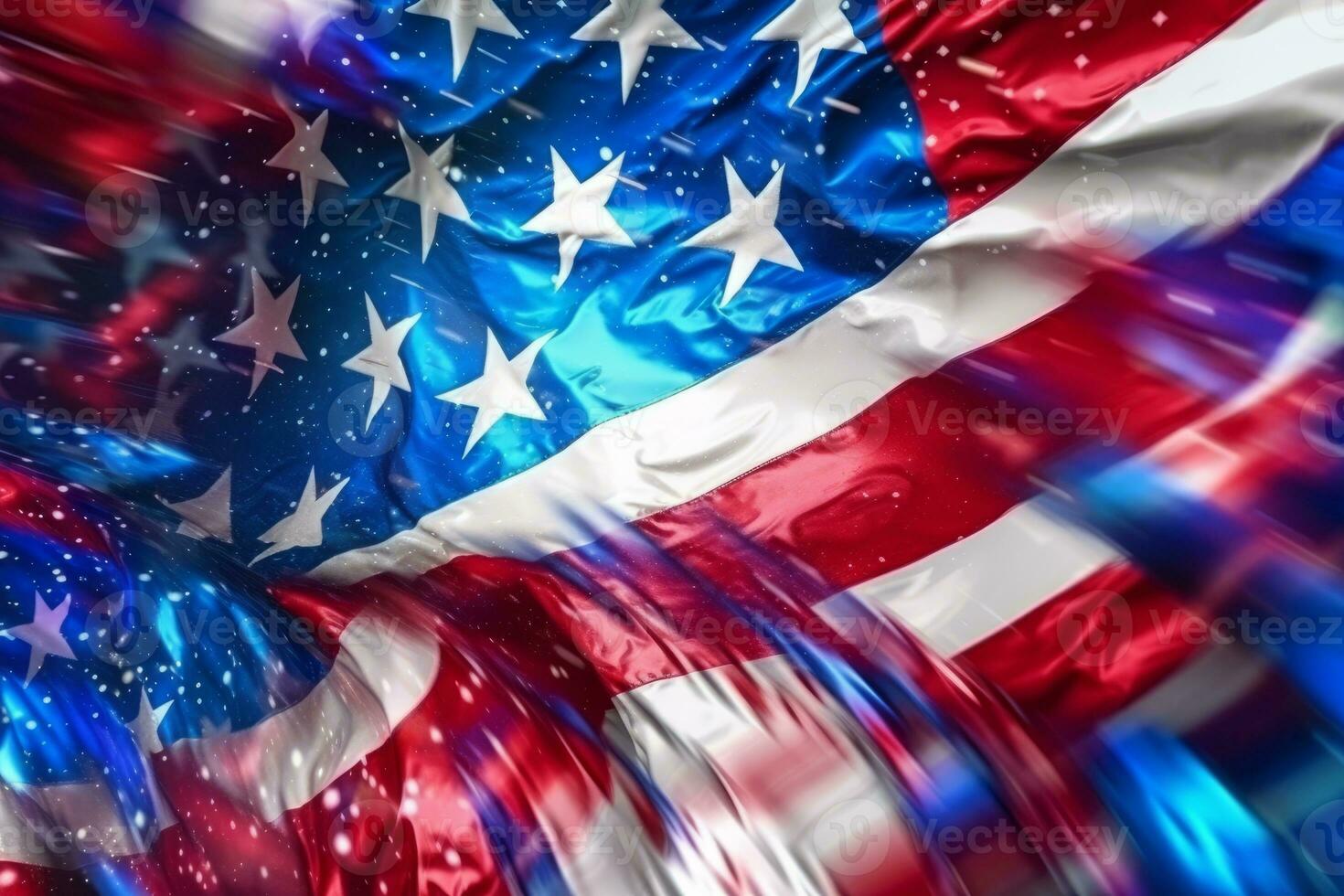 Patriotic American Flag Abstract Background generative AI photo