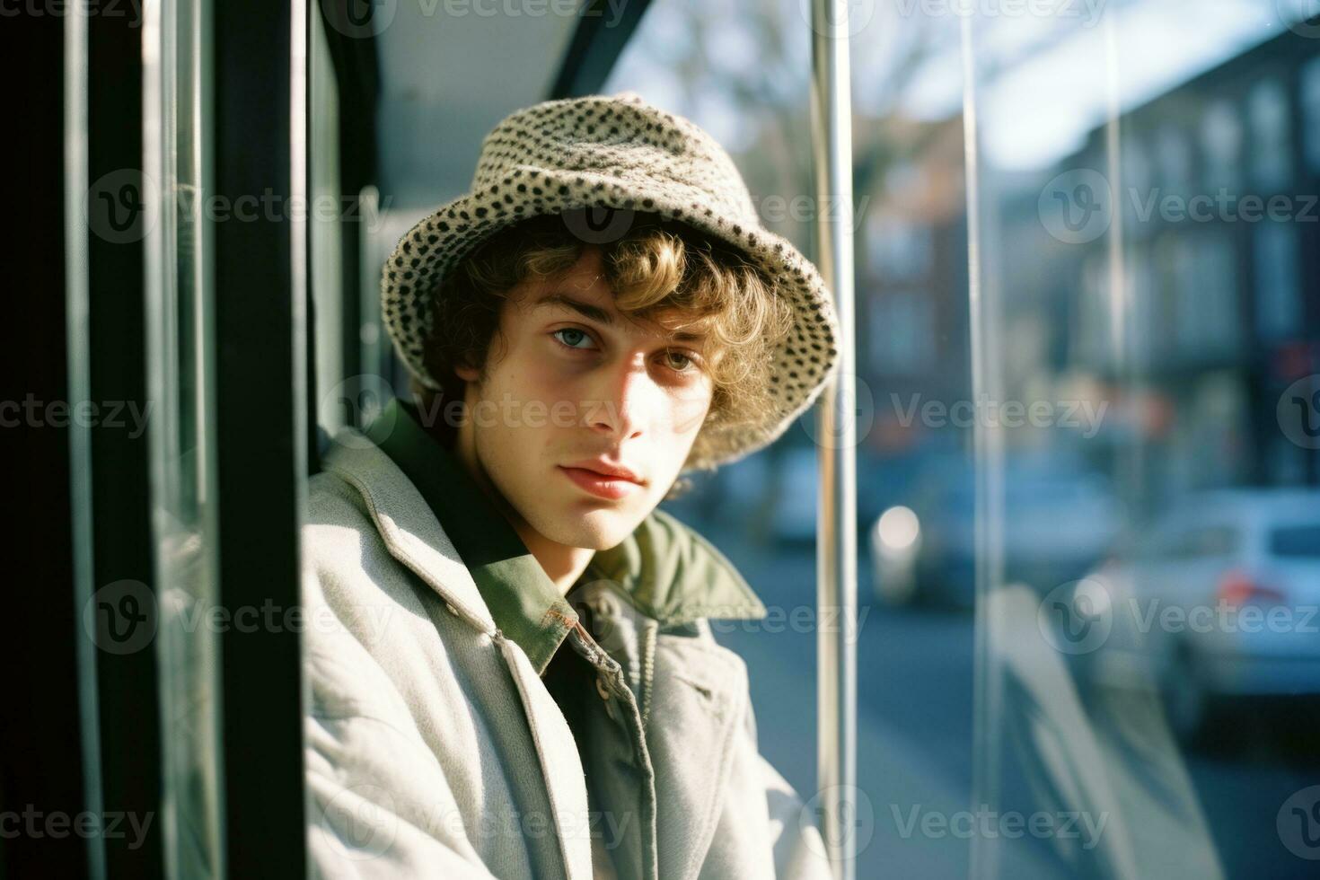 a man wearing a hat generative ai photo