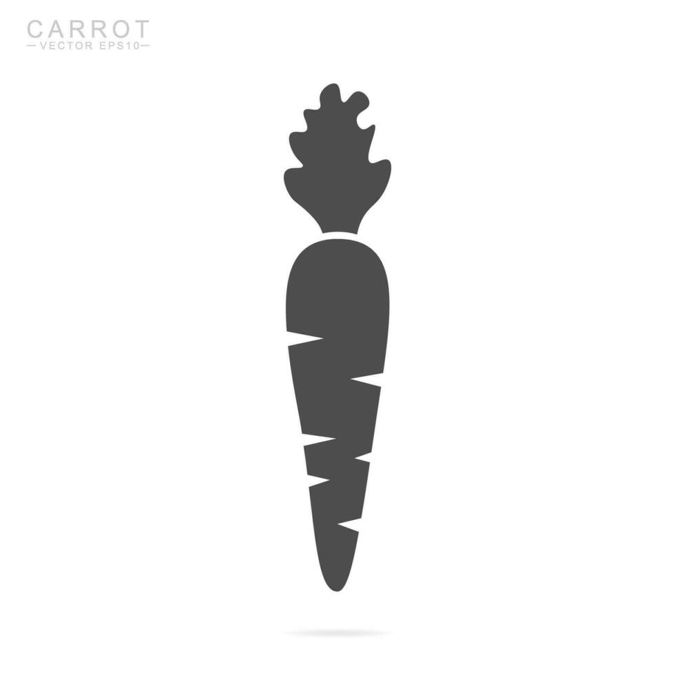 Zanahoria icono. aislado vector ilustración.