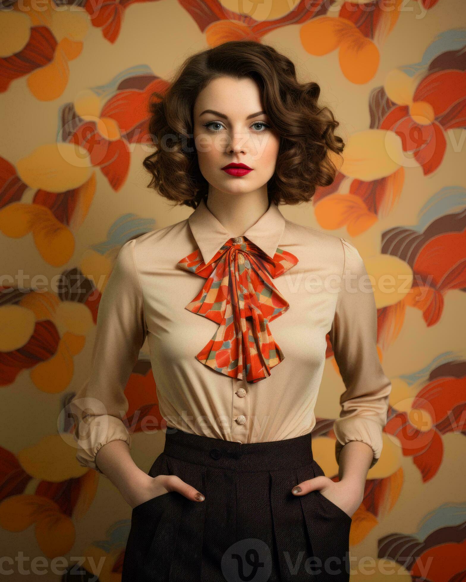 Orange skirt blouse top