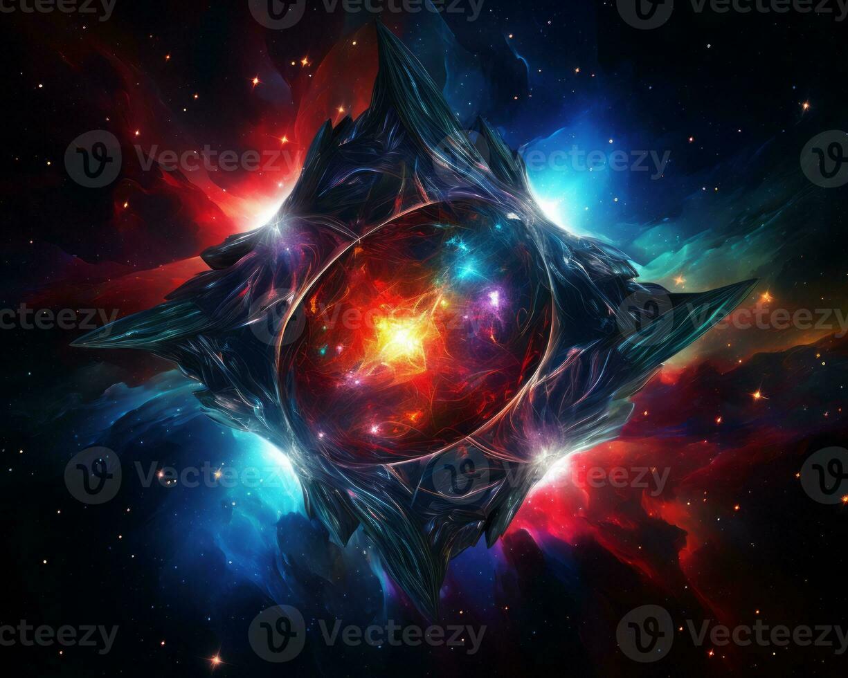 an abstract image of a star in the center of a galaxy generative ai photo
