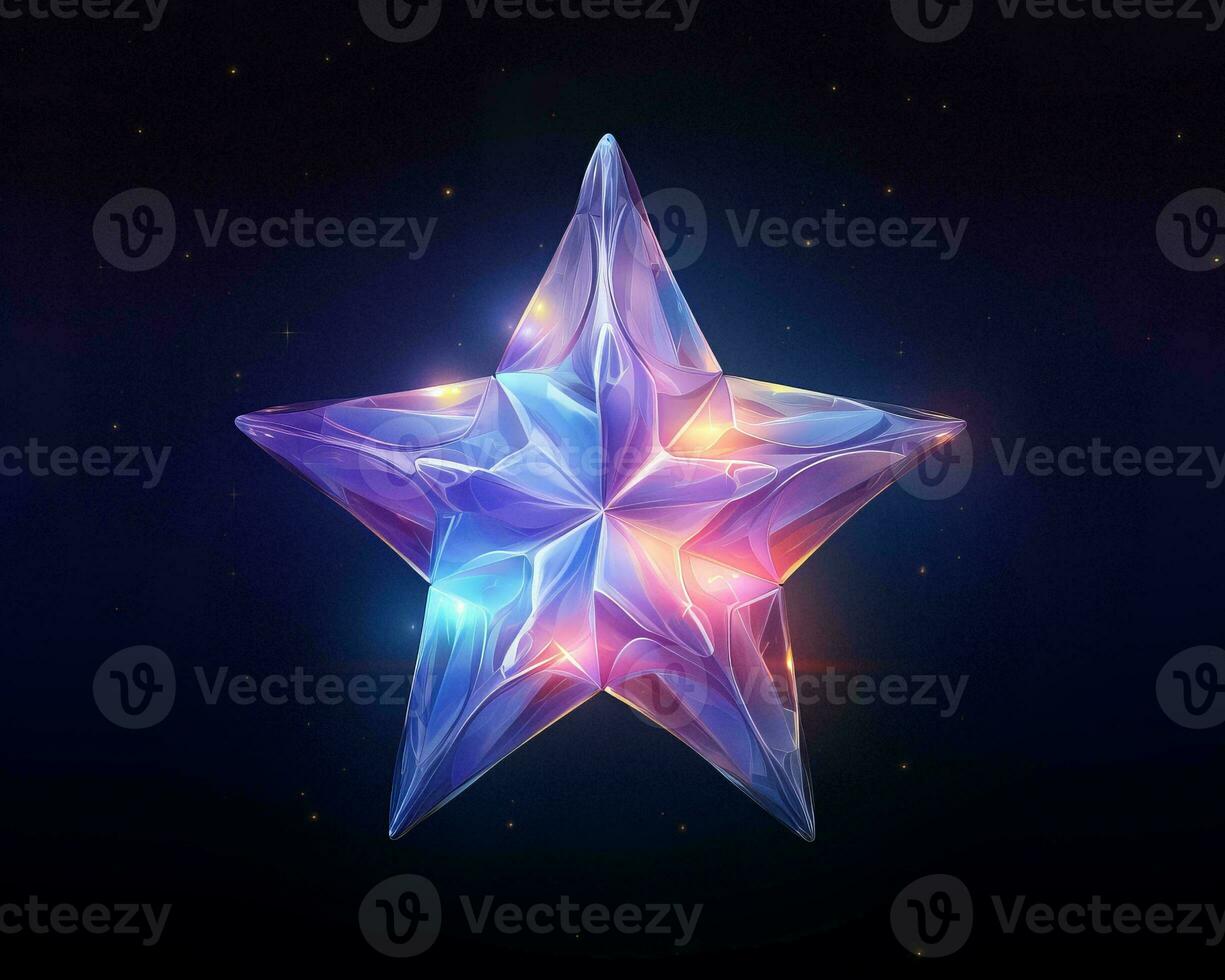 an illustration of a star on a dark background generative ai photo