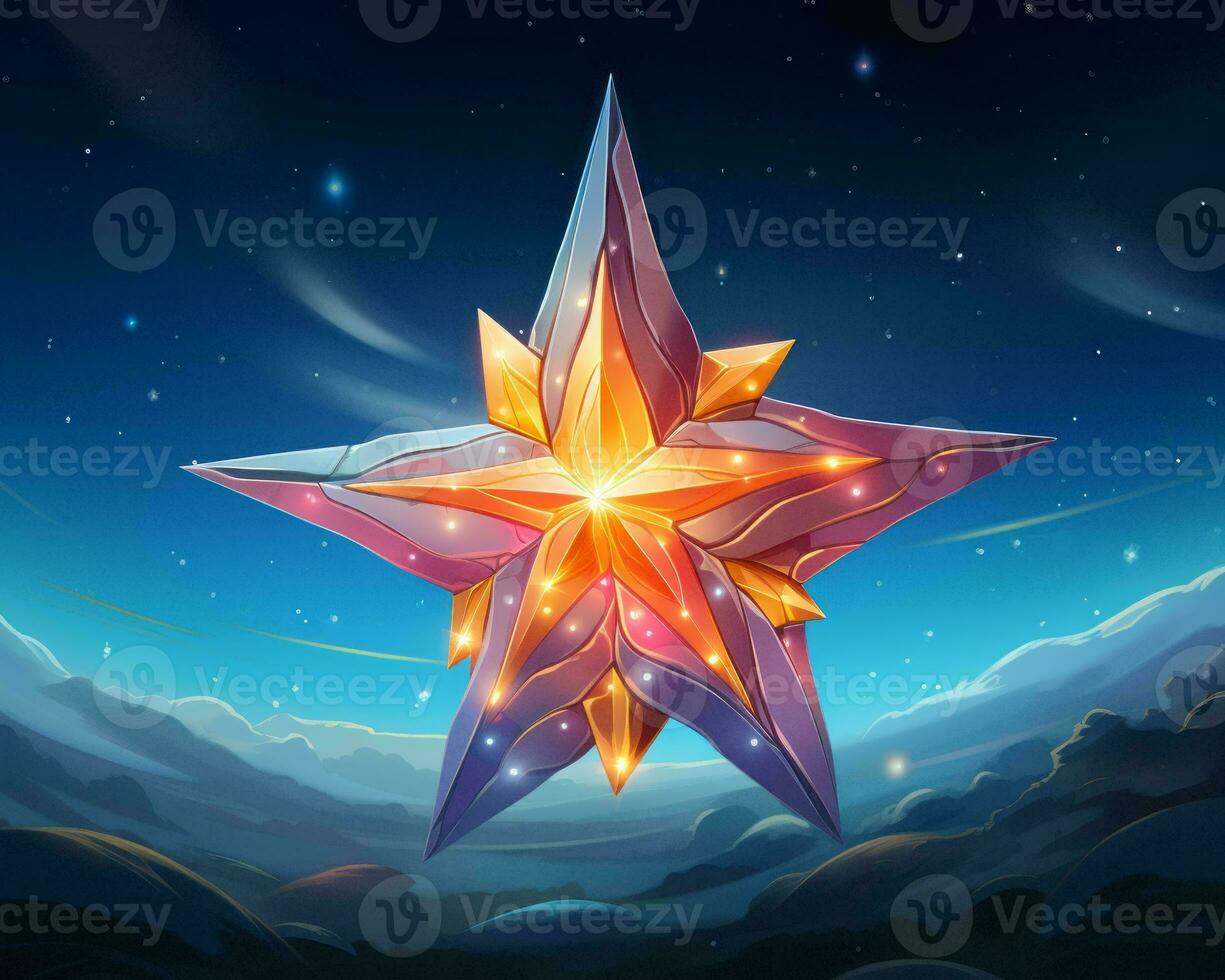 an illustration of a star in the sky generative ai photo