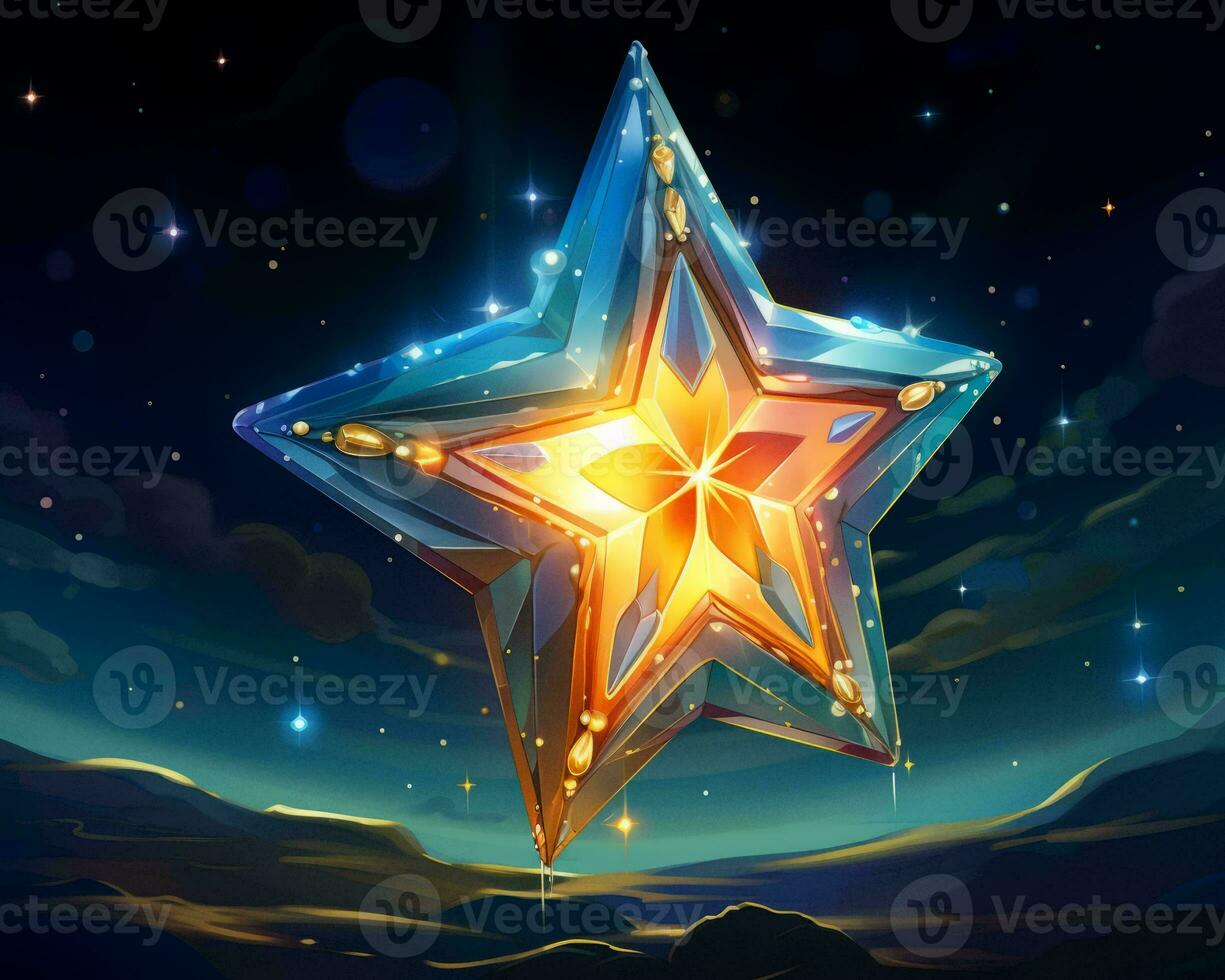 an illustration of a star in the sky generative ai photo