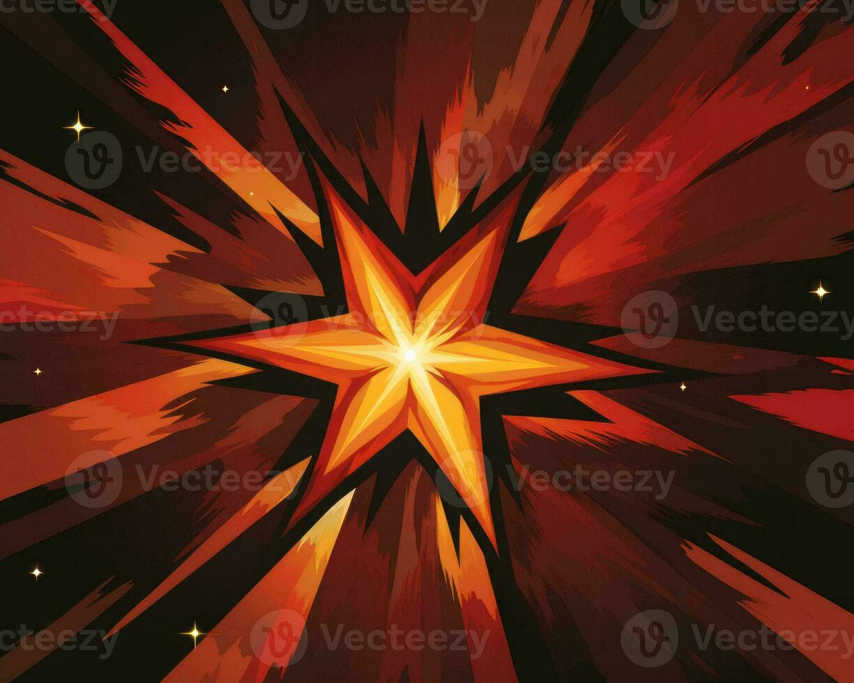 an illustration of an exploding star on a black background generative ai photo
