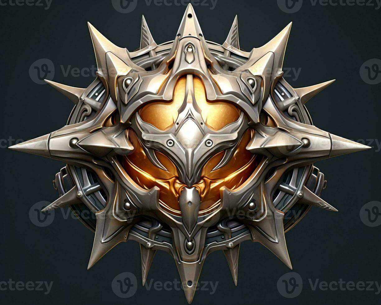 an image of a gold and silver star on a black background generative ai photo