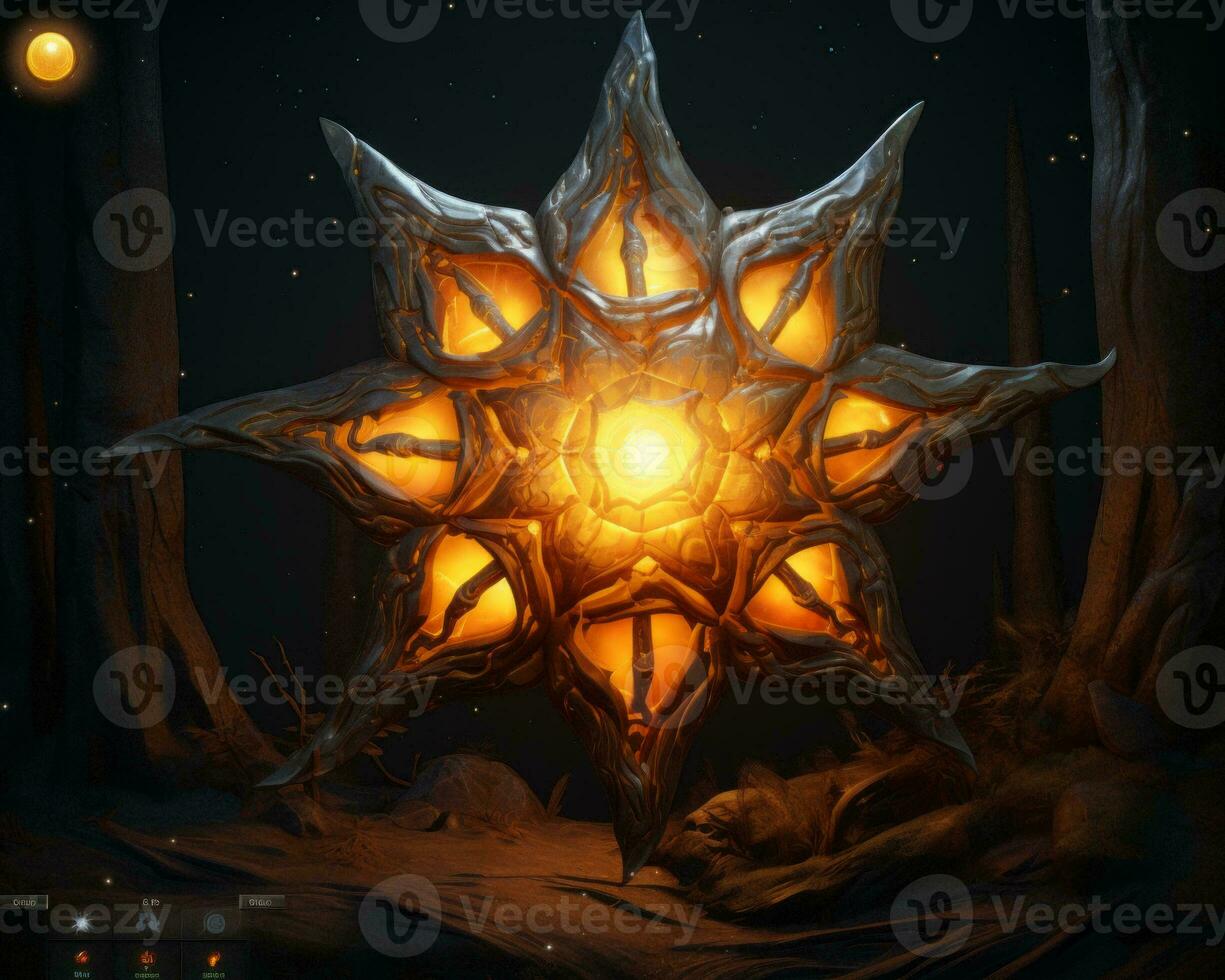 an image of a star in the dark generative ai photo