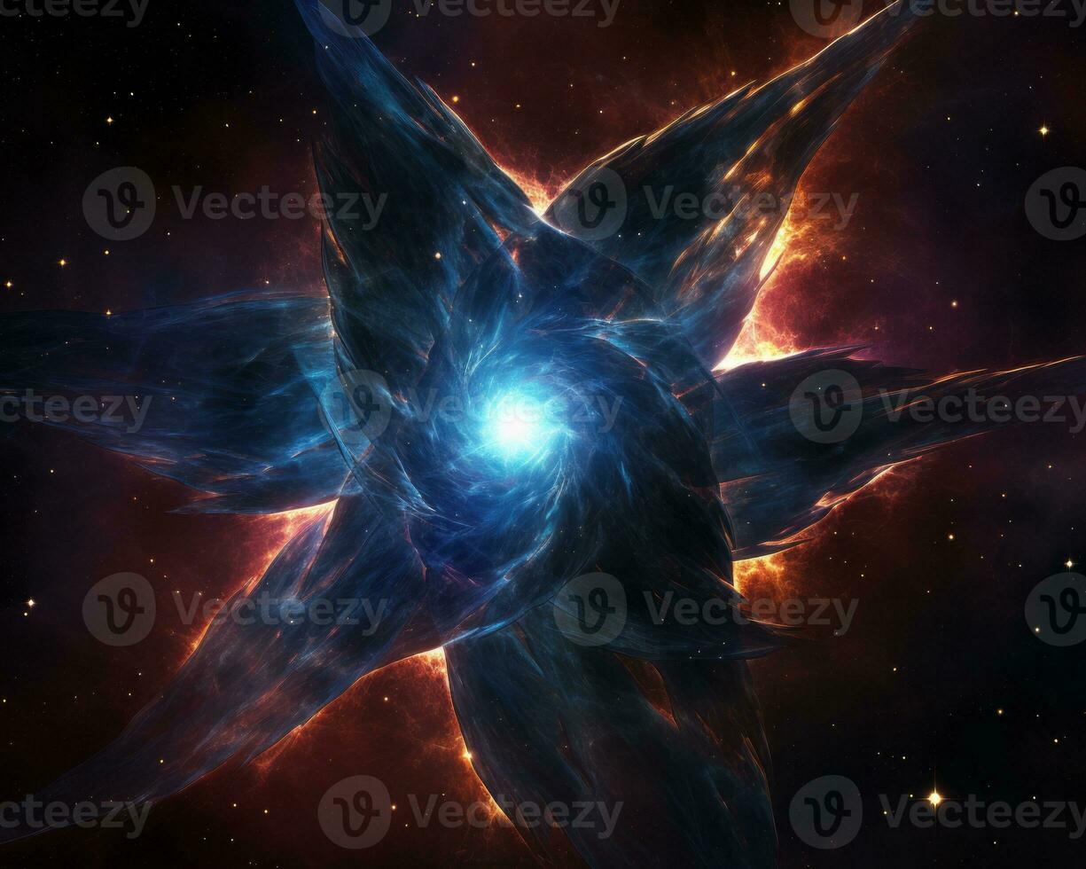 an image of a star in space generative ai photo