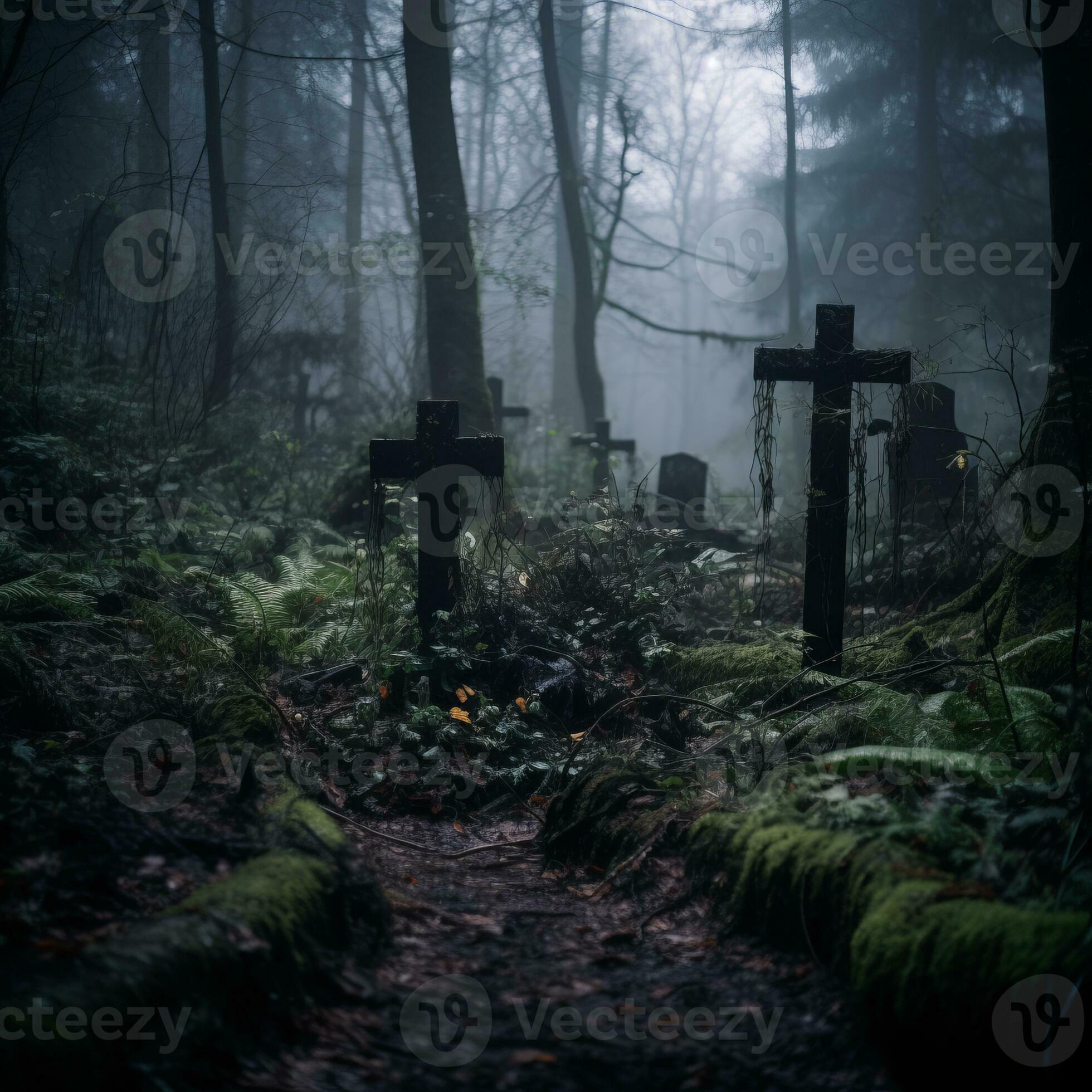 Graveyard Forest Background Pack