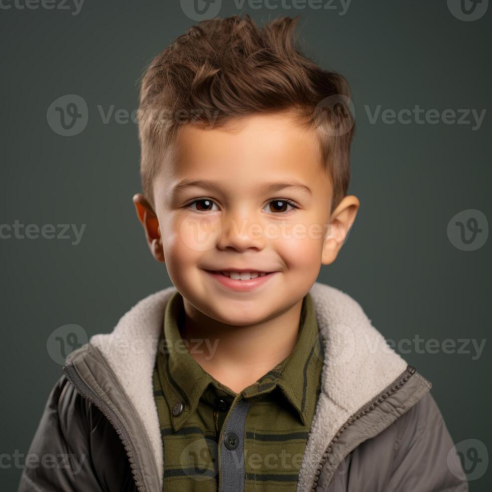 portrait of a cute little boy generative ai 28388572 Stock Photo at