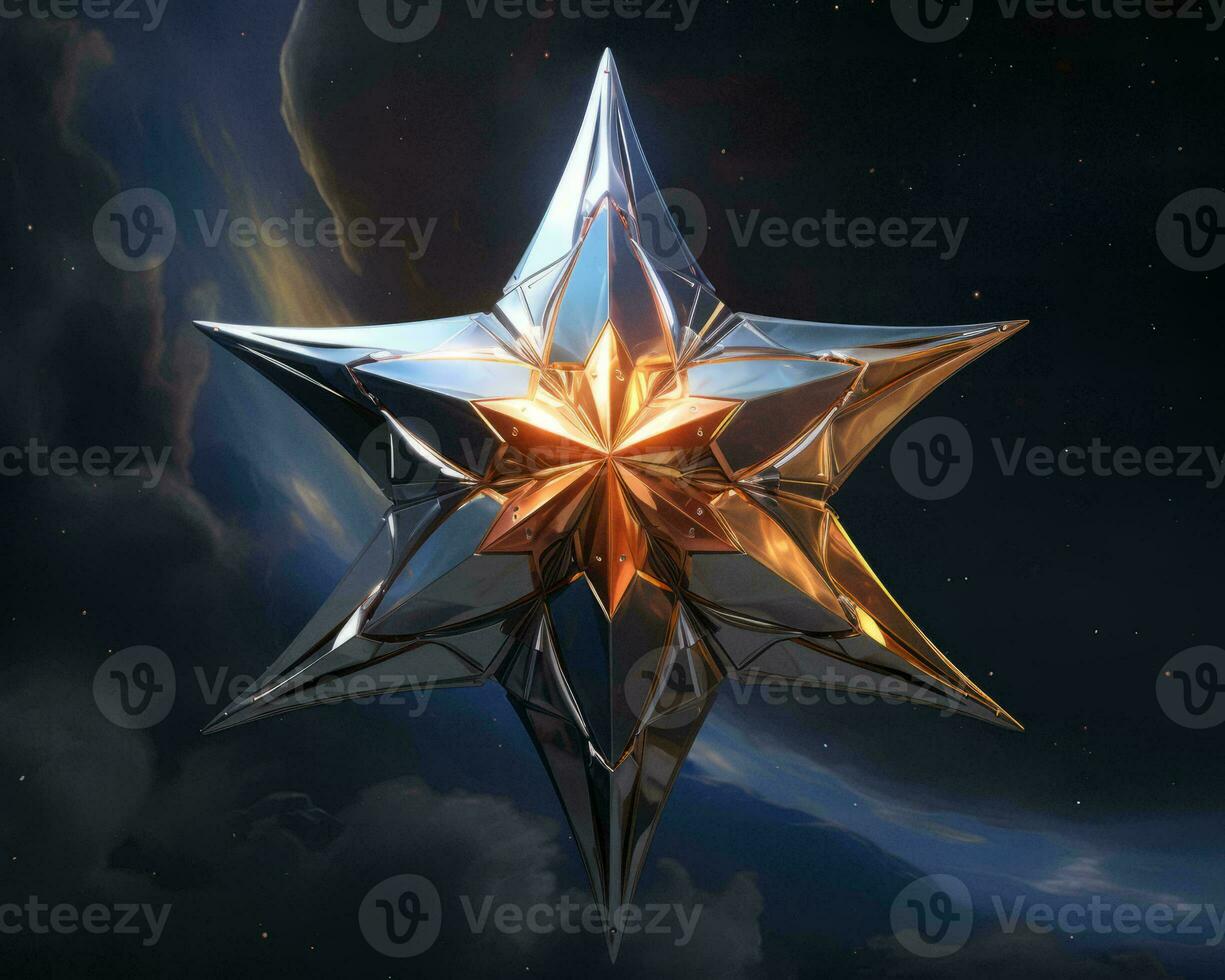 the star is in the shape of a star generative ai photo