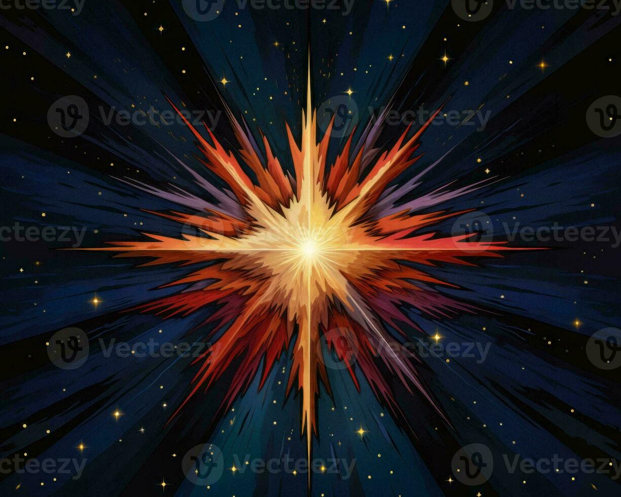 the star of bethlehem in the night sky generative ai photo