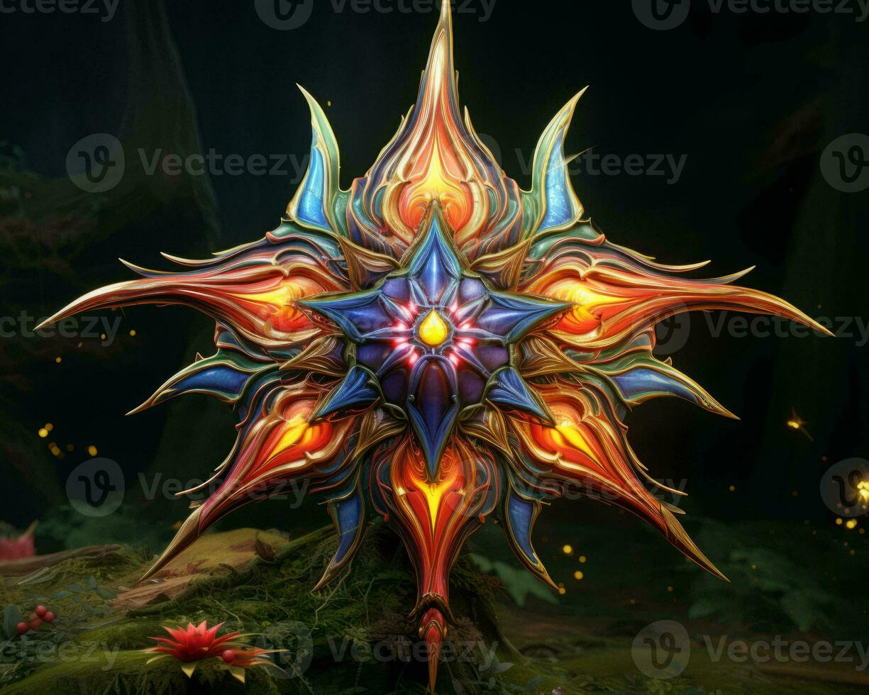 the star is made up of many different colors generative ai photo