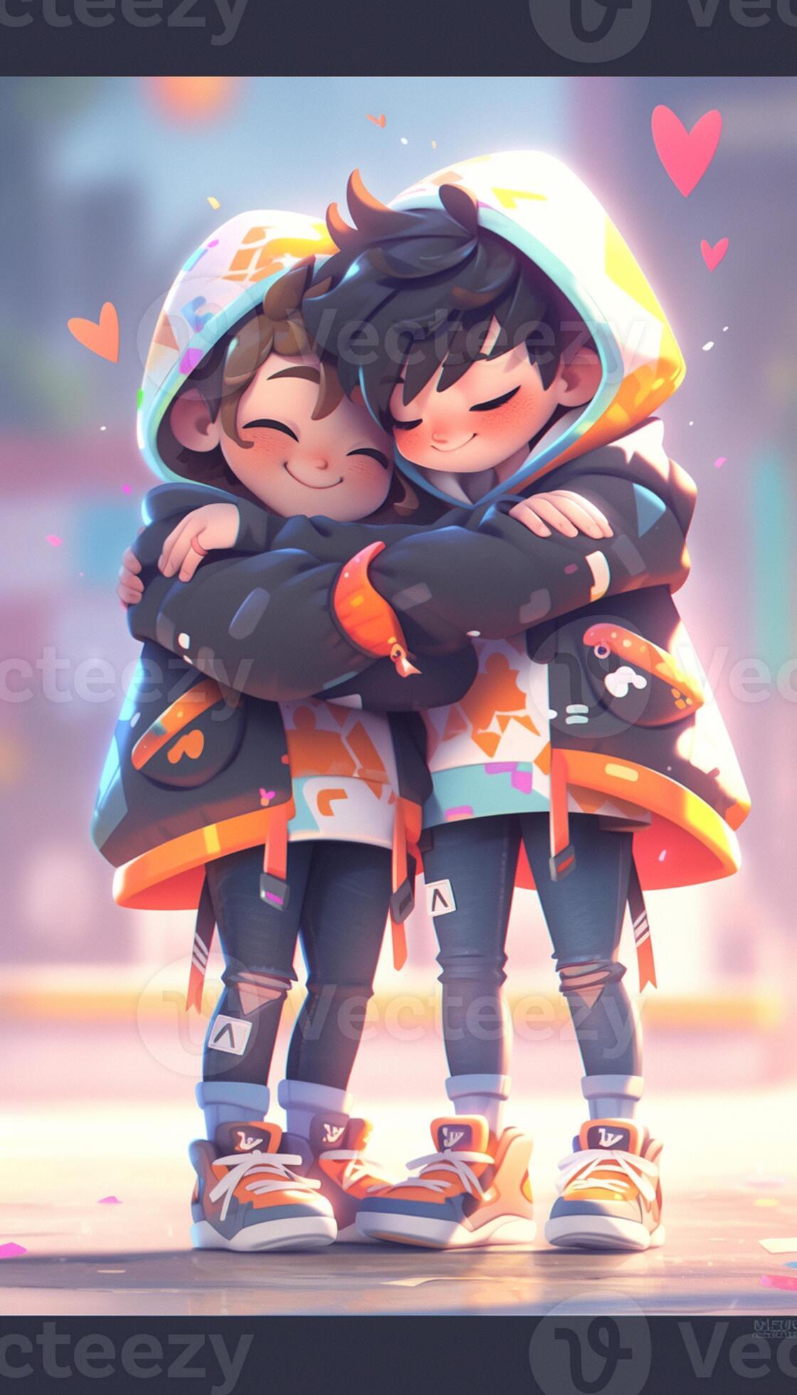 2 Anime Boys Hugging Each Other AI-generated image 2361547861