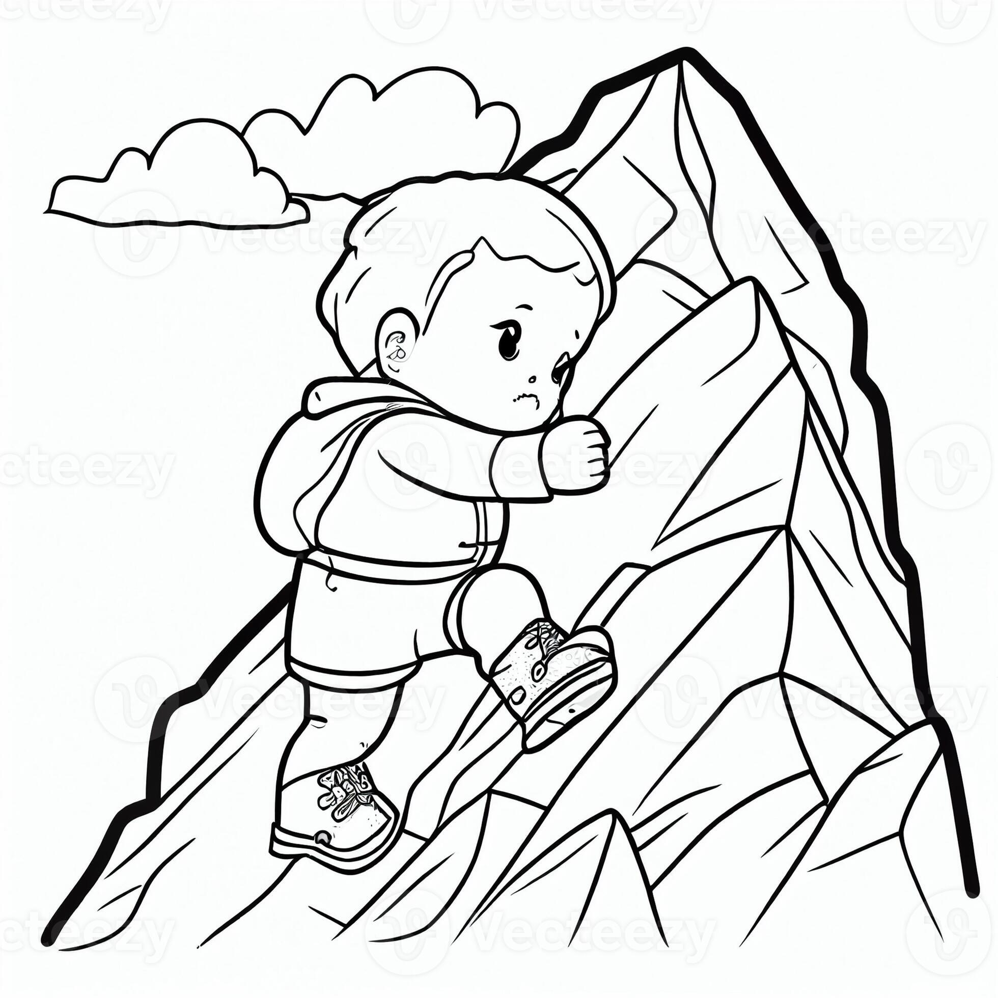 mountain climber coloring pages