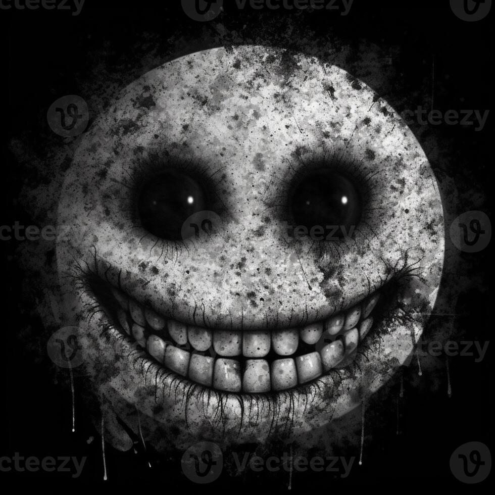 Smiling creepy face