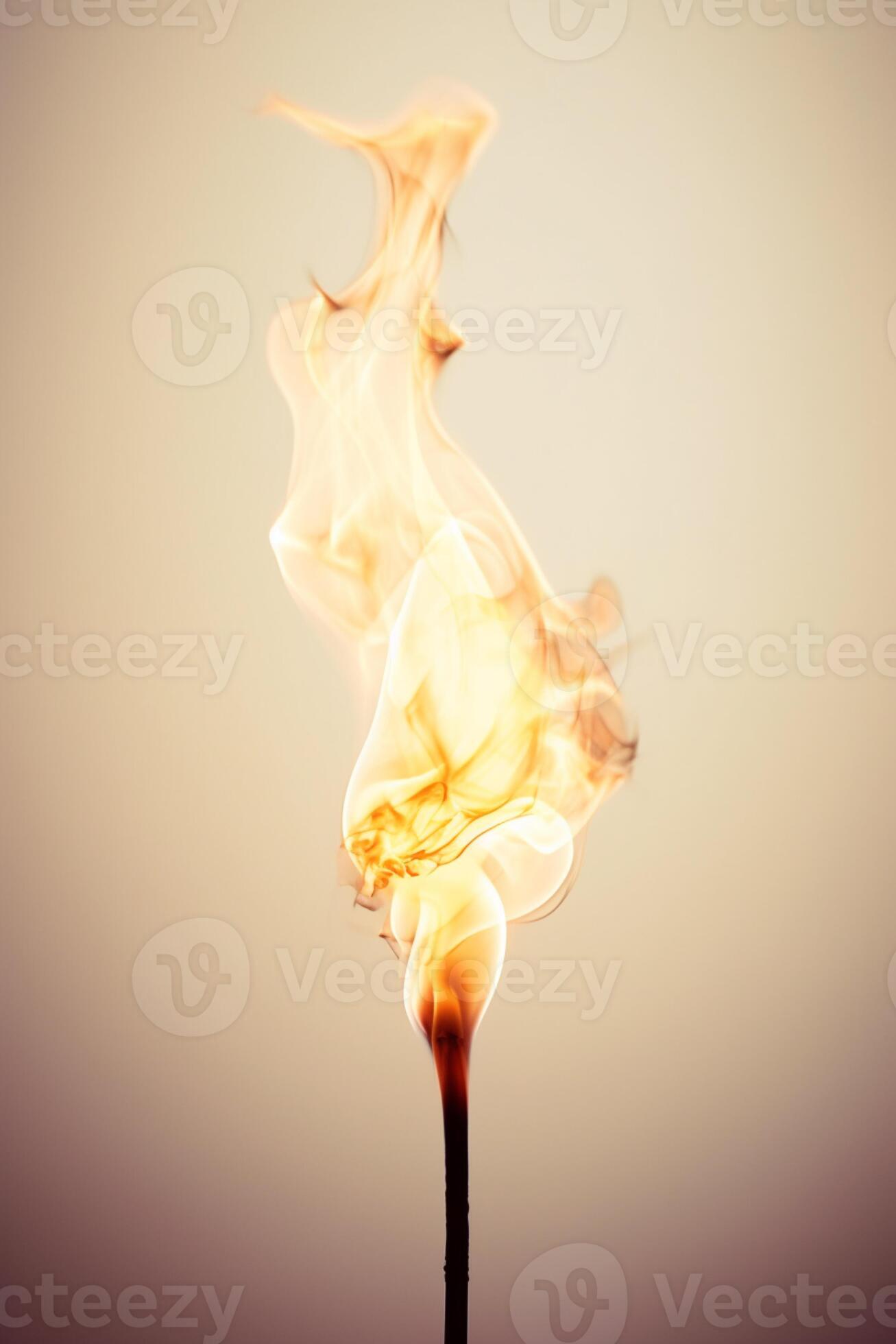 there is a small fire that is burning on a stick. generative ai. 28413512 Stock Photo at Vecteezy