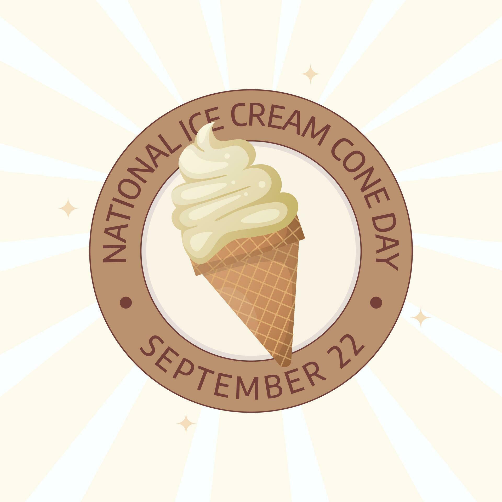National Ice Cream Cone Day design template good for celebration usage. ice cream vector