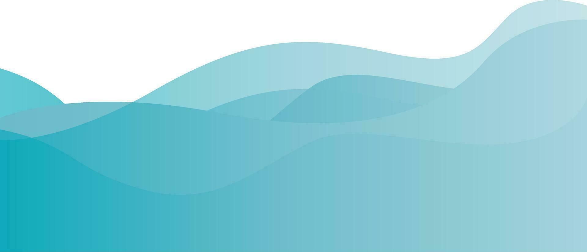 Blue river ocean water wave fluid. vector