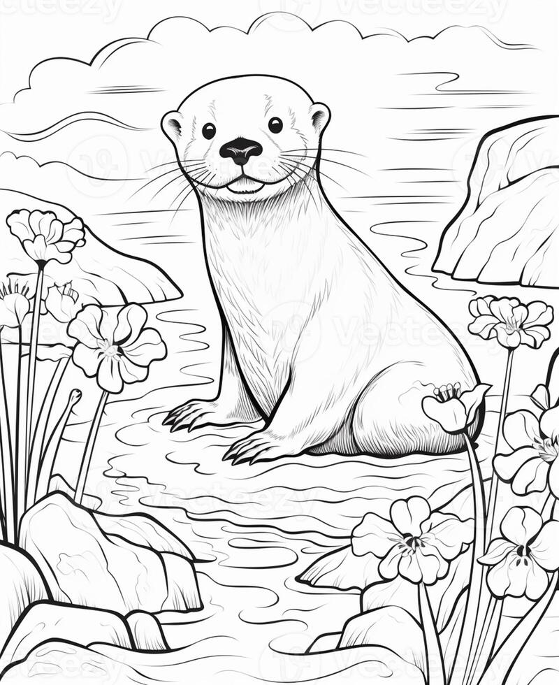 coloring pages of sea otters sea otter coloring pages coloring pages