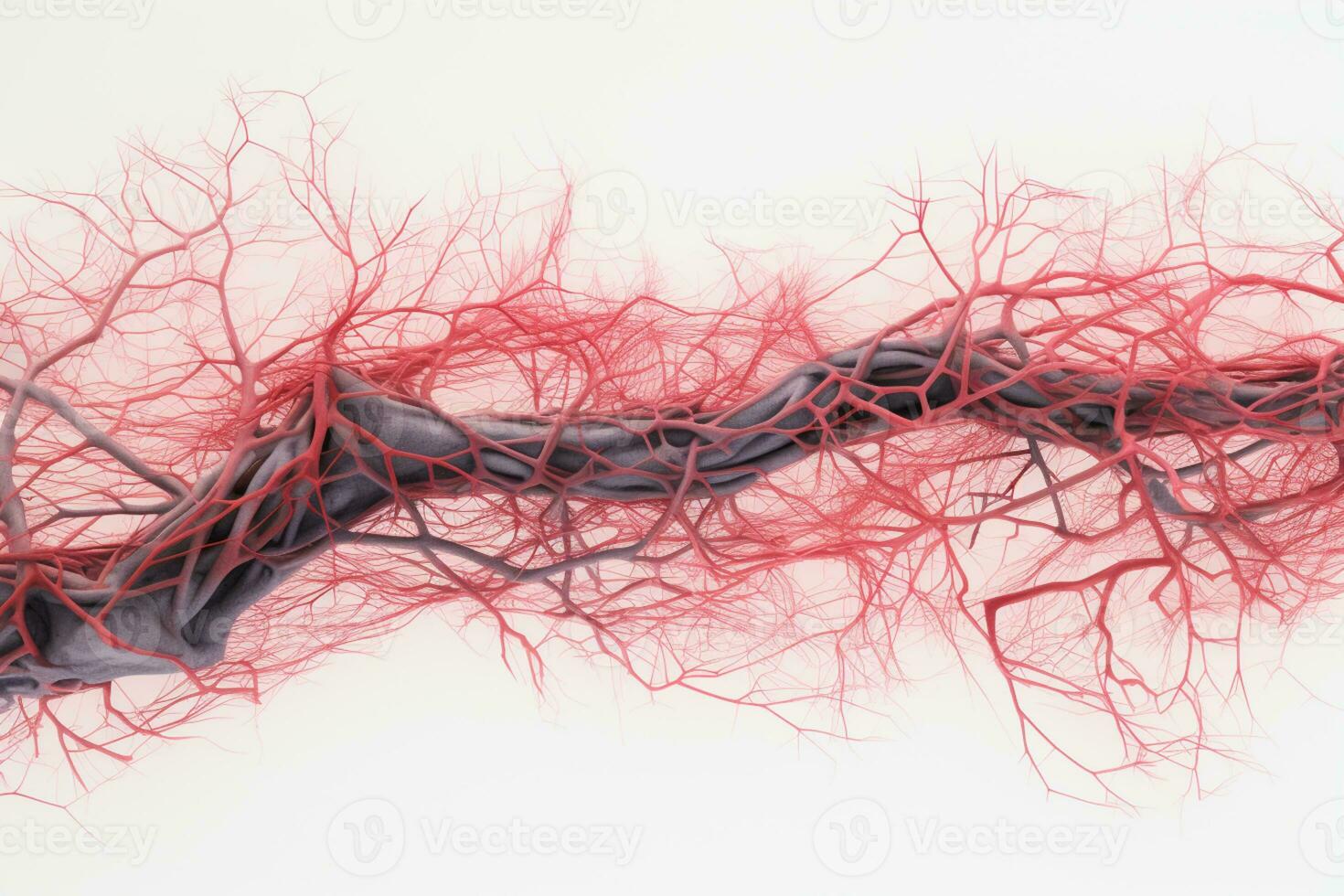 there is a picture of a vein with red blood on it. generative ai. photo