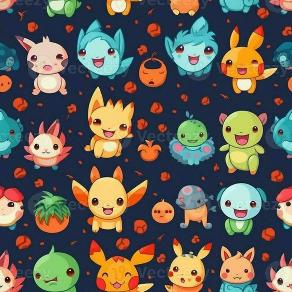 Premium AI Image  pokemon wallpapers with many different types of pokemons  generative ai