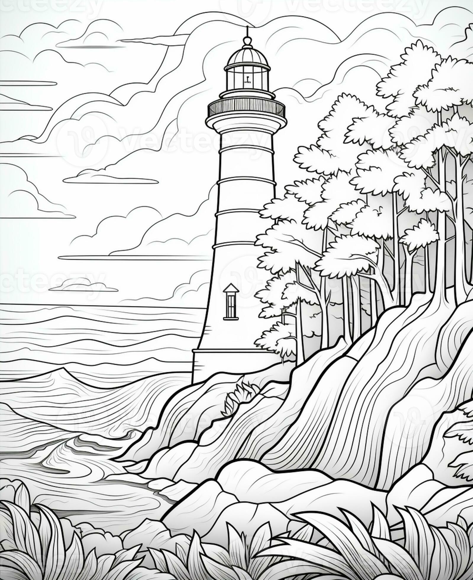 coloring pages of lighthouses lighthouse coloring pages coloring pages ...