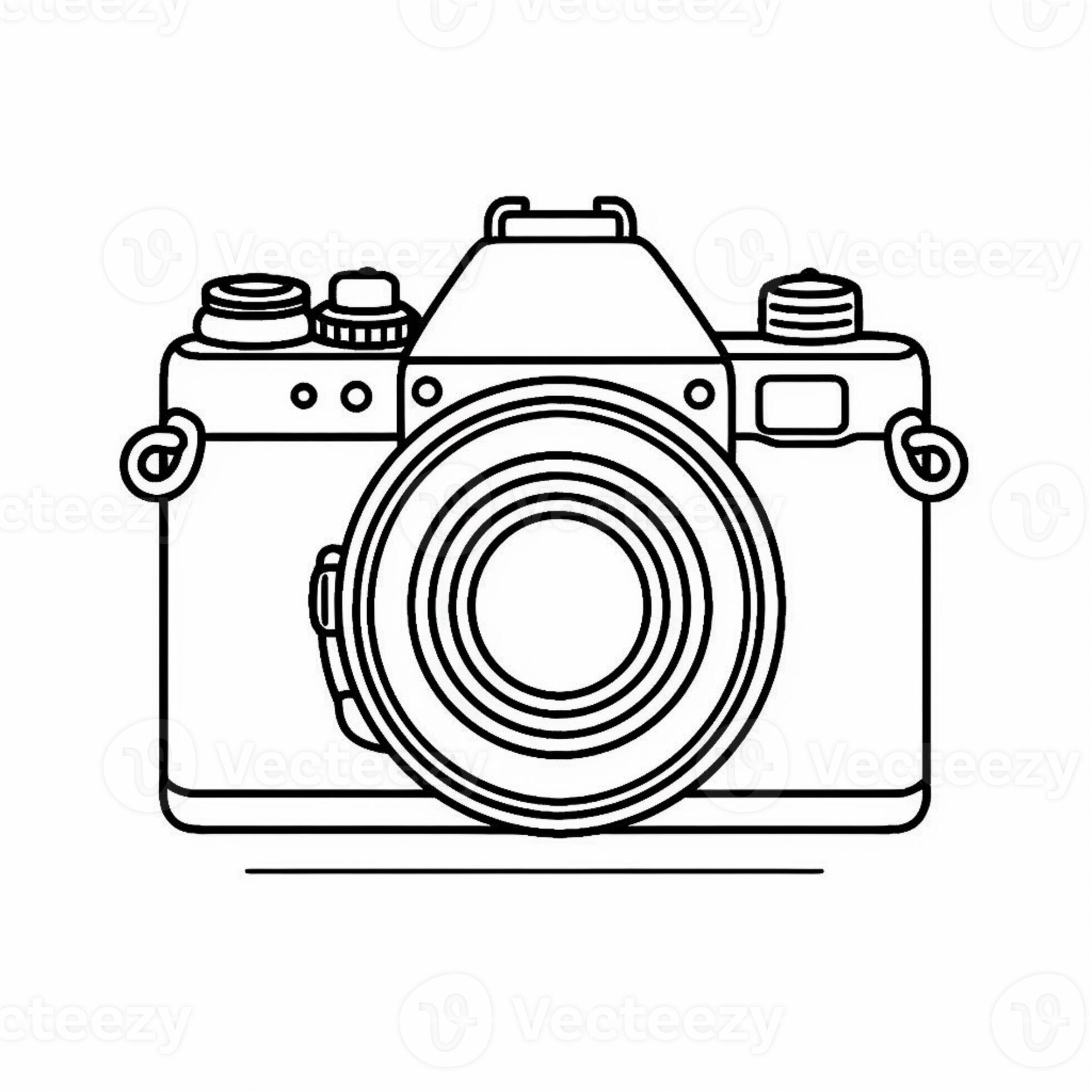 a camera with a lens on it is shown in this image. generative ai …