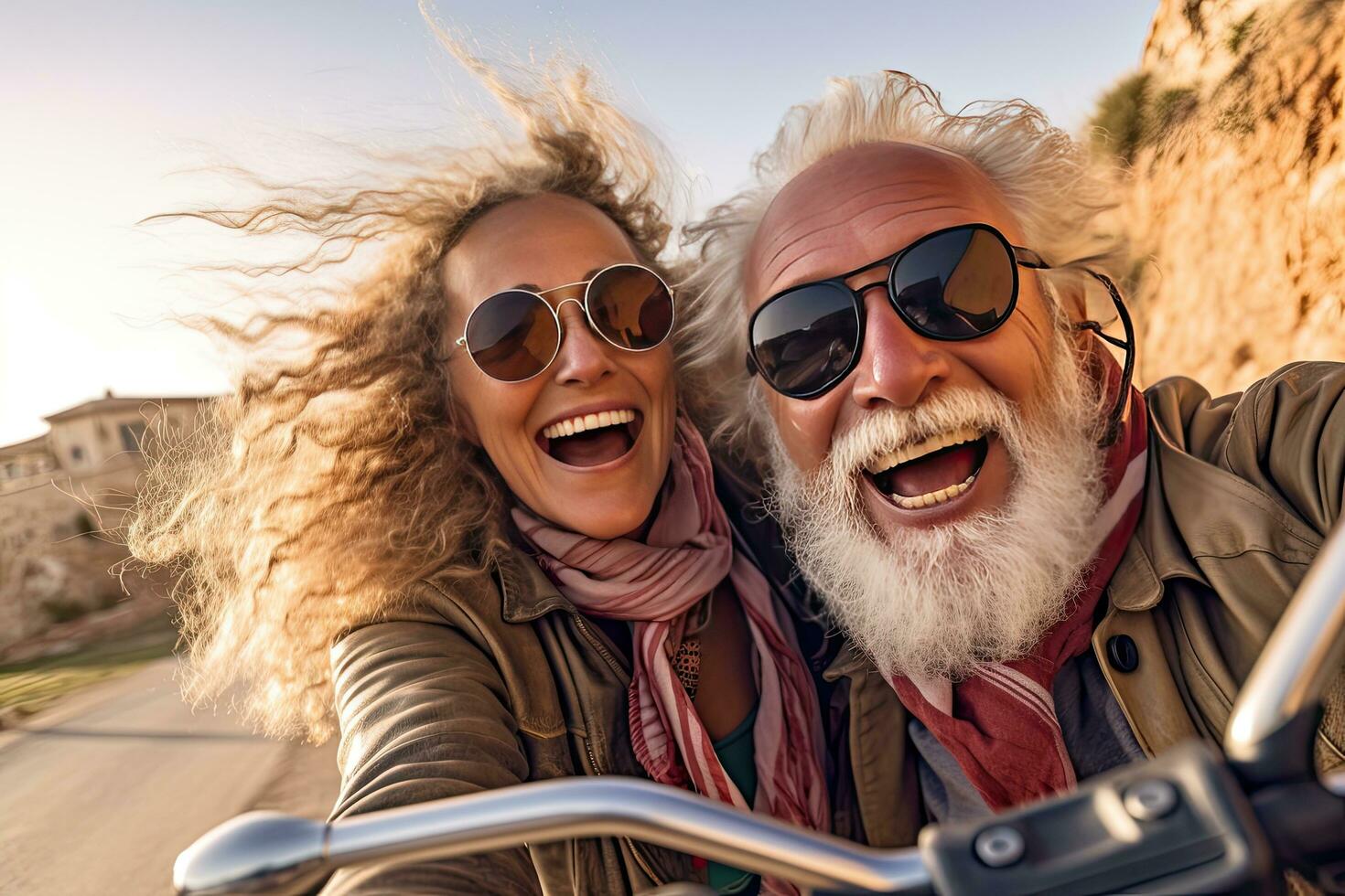 Couple On Motorcycle Stock Photos Images And Backgrounds For Free Download premium-ai-image-a-man-is-driving-a-motorcycle-at-night-on-a-city-street