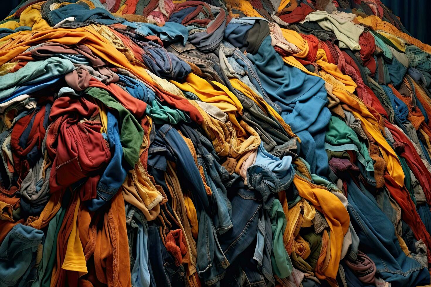 Fabric recycling, created ,Generative AI photo