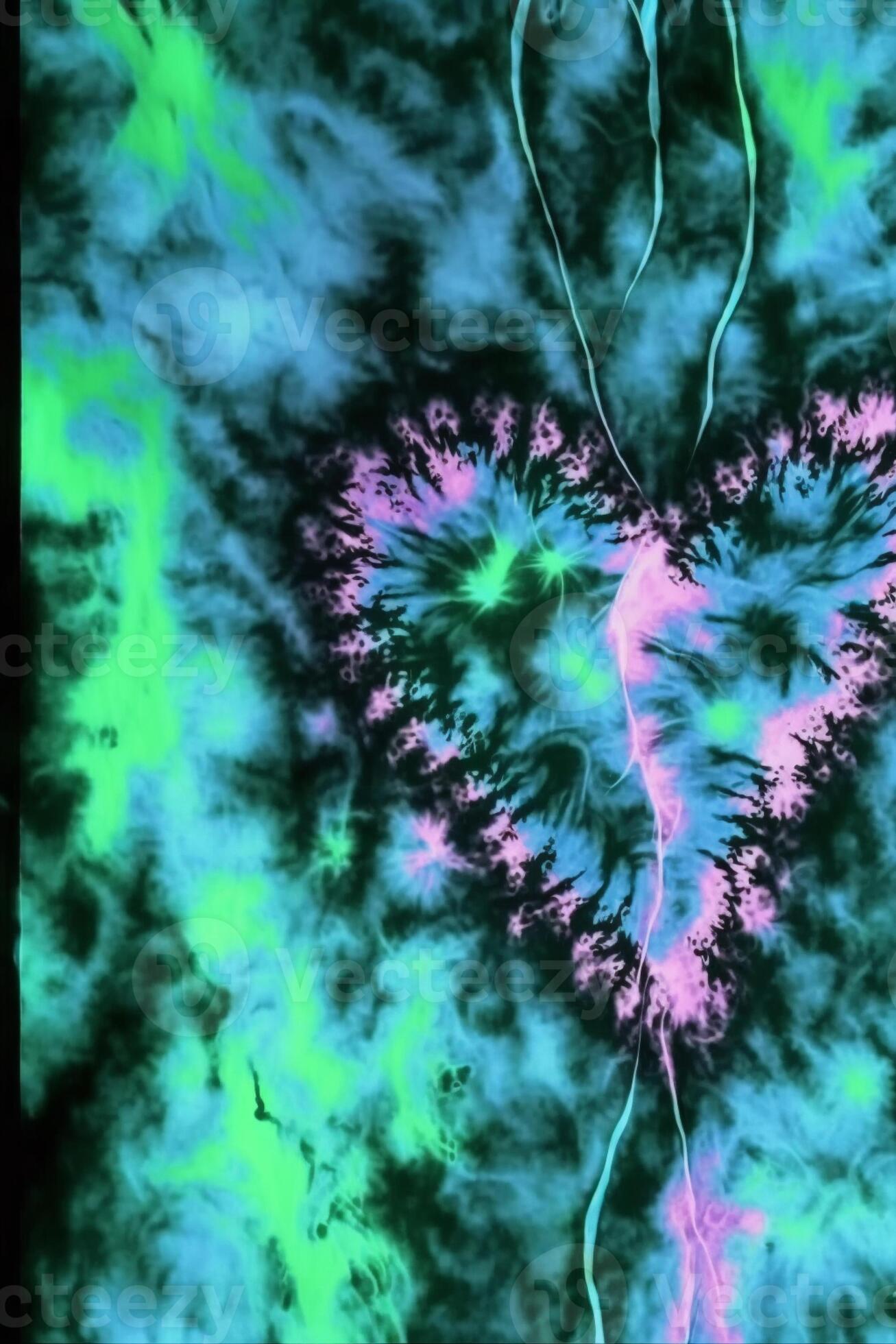 tie dye heart shaped in a tie dye pattern with a black background ...