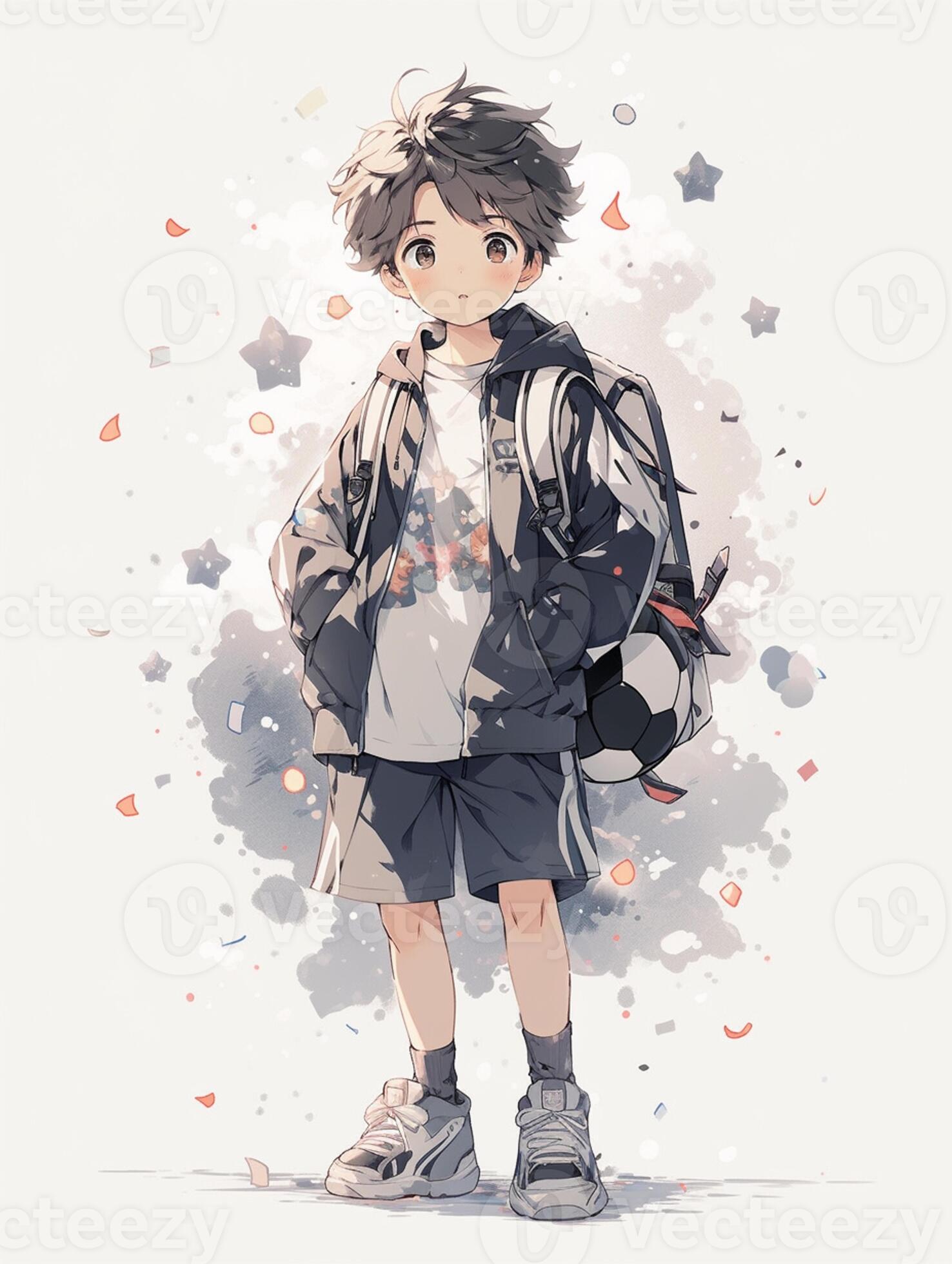 Premium AI Image  anime character with backpack and backpack in