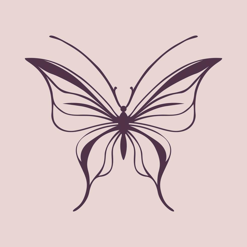 elegante mariposa icono vector - agraciado y versátil insecto símbolo para creativo proyectos