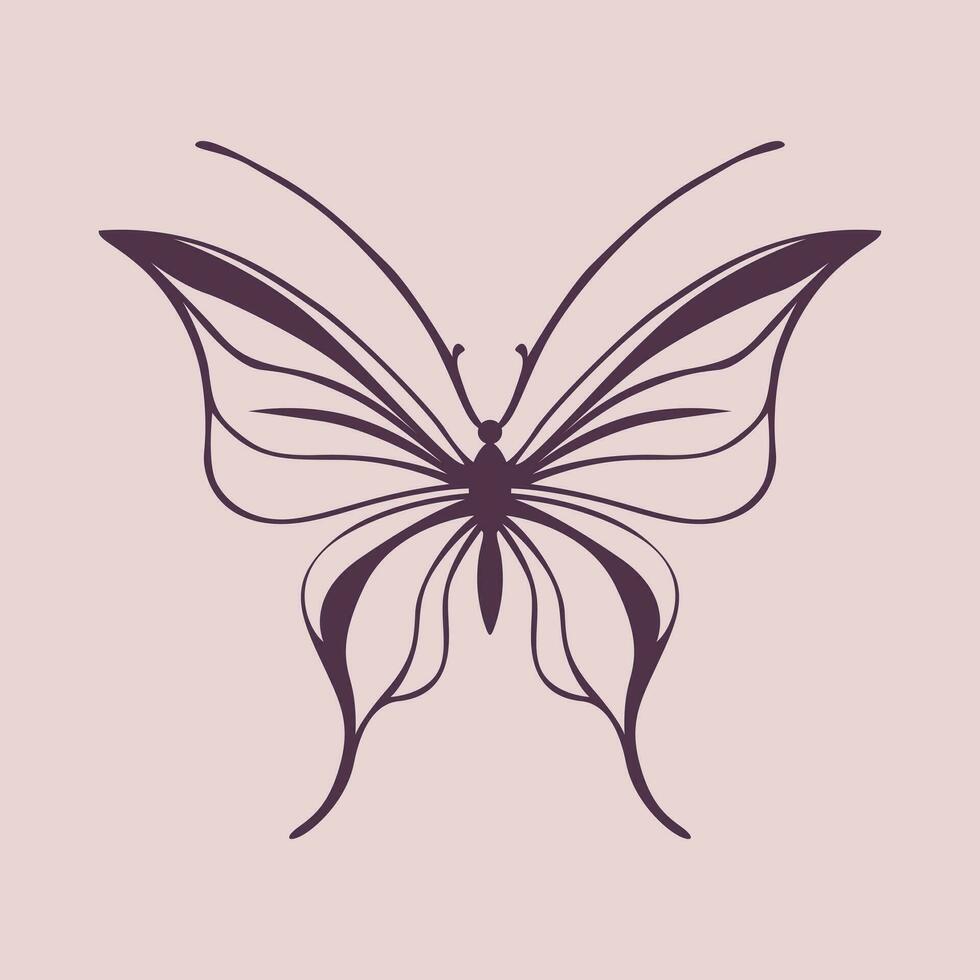 Elegant Butterfly Icon Vector - Graceful and Versatile Insect Symbol for Creative Projects