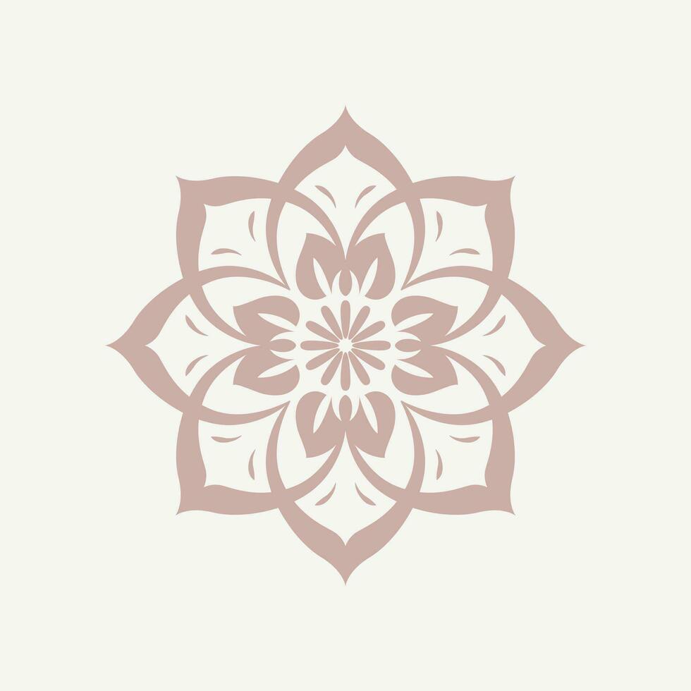 Floral Mandala Emblem Vector - Nature's Beauty and Intricate Symmetry in Captivating Design