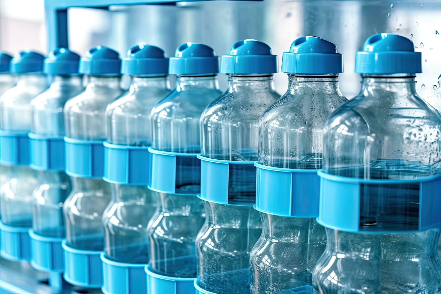 Plastic water bottles ,Generative AI photo