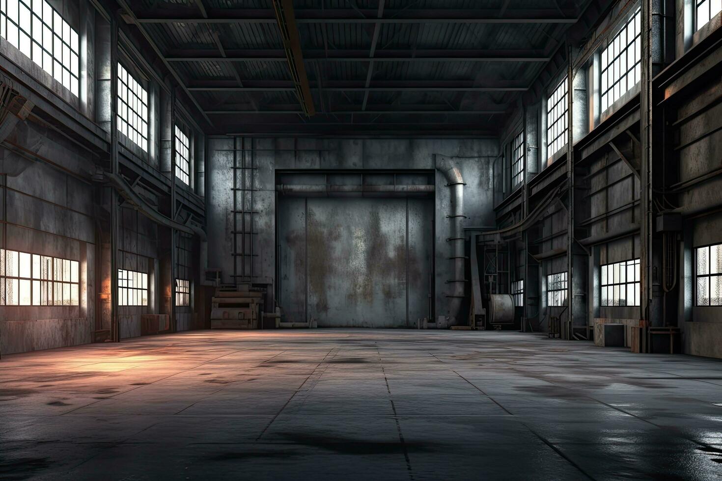 Two Heavy Industry Engineers Walking Through Pipe Manufacturing Facility , Generative AI . photo