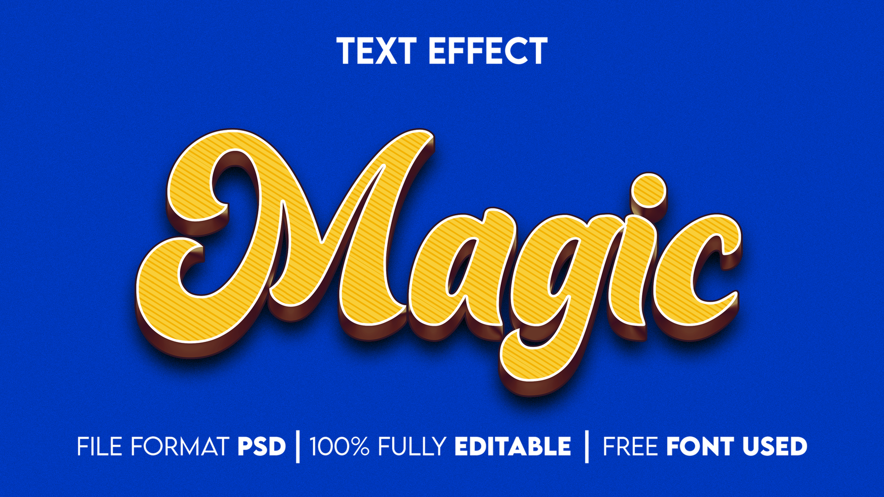 magia editable texto psd