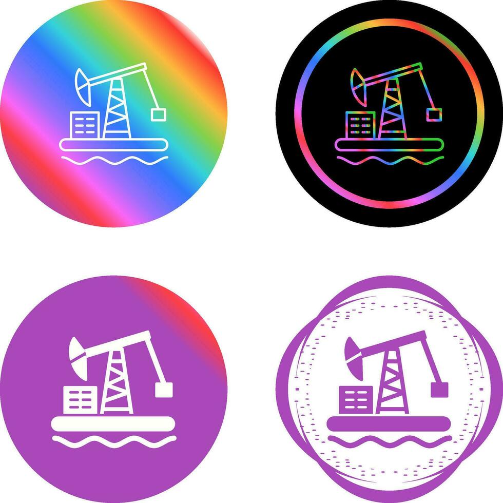 Oil Platform Vector Icon